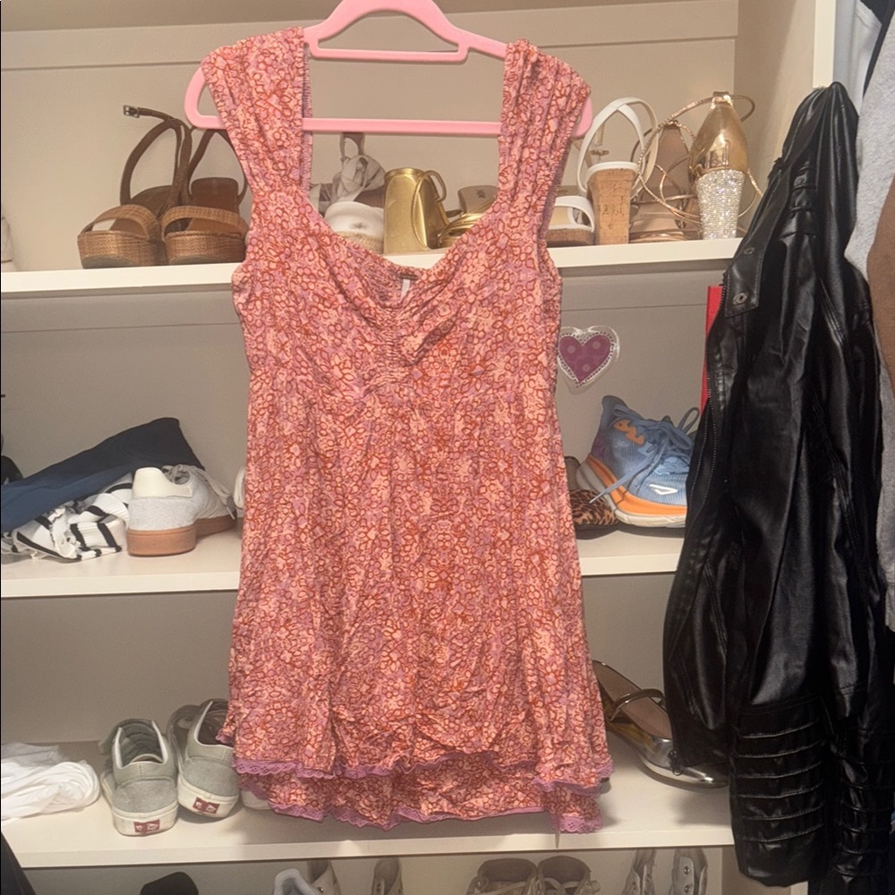 Floral Pink Sleeveless Dress free people